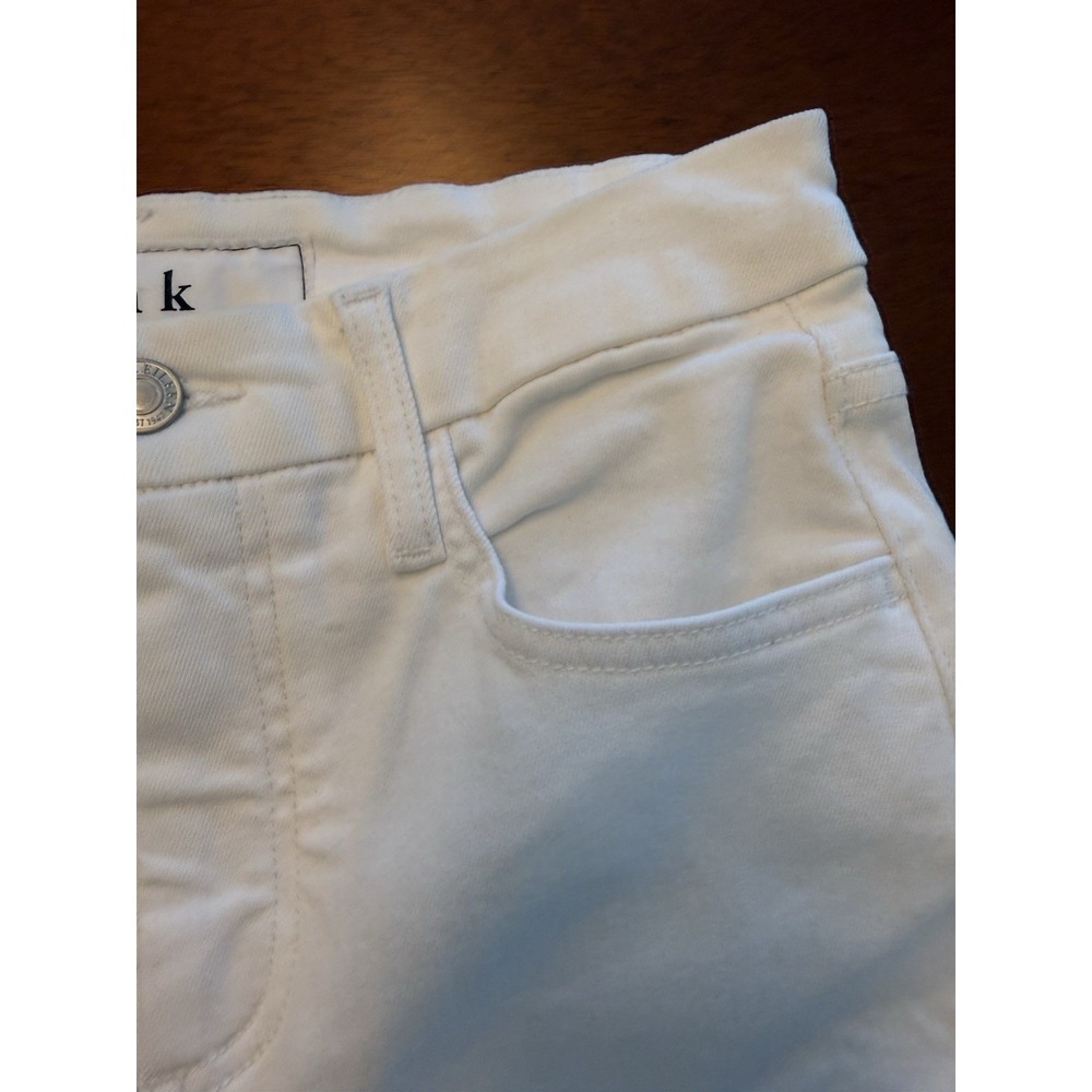 Frank And Eileen Galway Wide Leg Jeans Women's 26 White Denim Cropped Frayed Hem - Picture 11 of 16